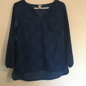 Blue and Black patterned shirt